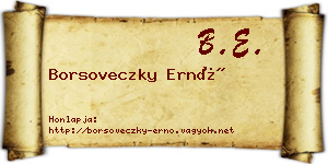 Borsoveczky Ernő névjegykártya